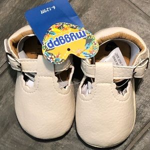 Myggpp Toddler Cream Soft Leather Shoe
